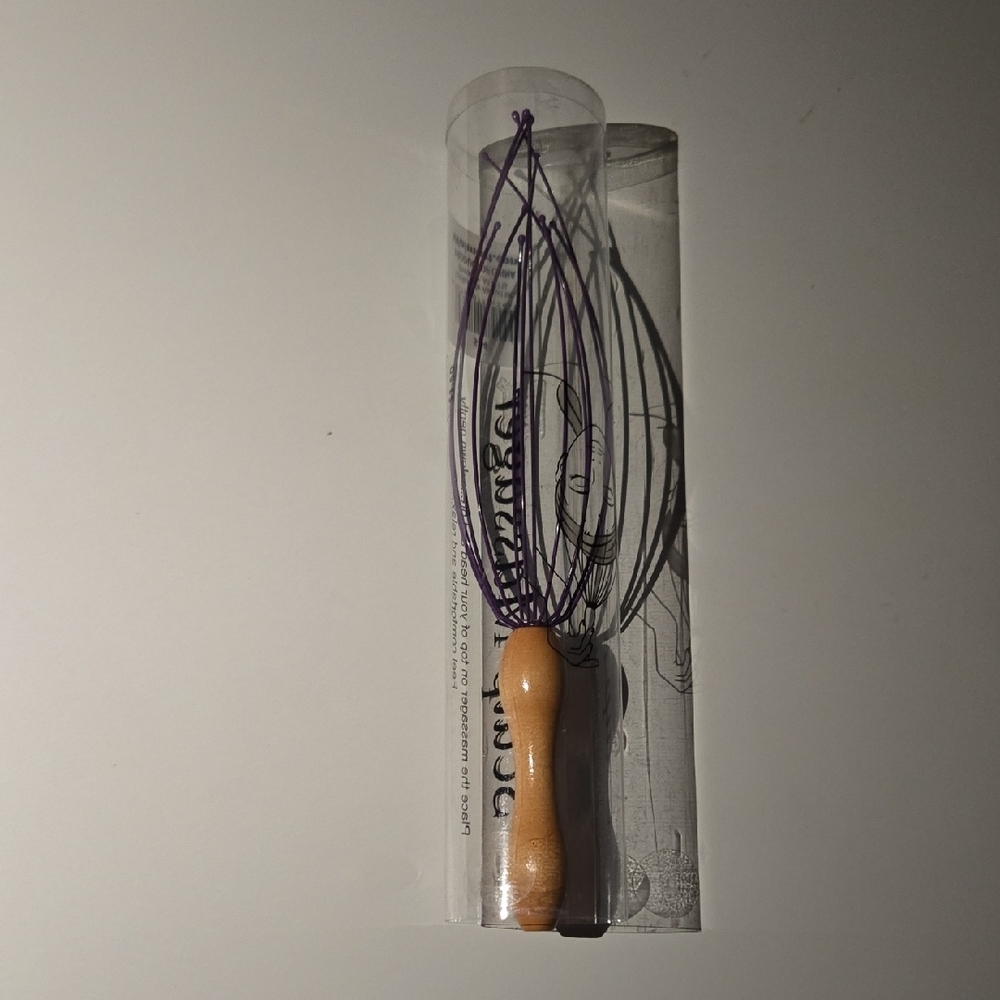 Head Massager With Wooden Handle